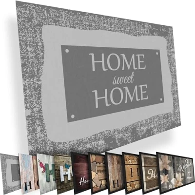 Abbildung von Valia Home Hochwertige Fußmatte 60x80 cm (Large) Schmutzfangmatte für Innen &amp; Außen, rutschfest mit hoher Saugkraft vielseitige Designs, ideal Haustür, Terrasse, Eingangsbereich Flur