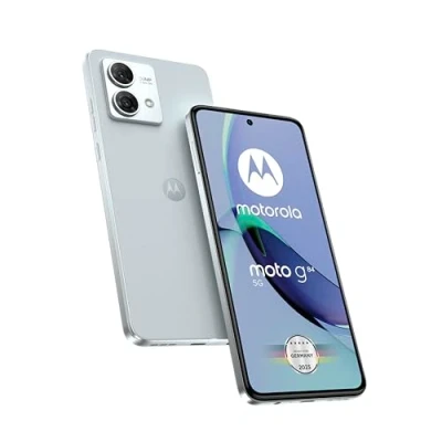 Abbildung von Motorola Moto g84 5G (6,5&quot; FHD+ Display, 50 MP Dual Kamera, 8/256 GB, 5000 mAh, Anroid 13) Marshmallow Blue inkl. Schutzcover + KFZ Adapter [Exklusiv bei Amazon]