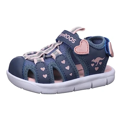 Abbildung von Kangaroos Kmini Riemensandalette für Kinder, Größe: 21, Grey/light pink Schuhe