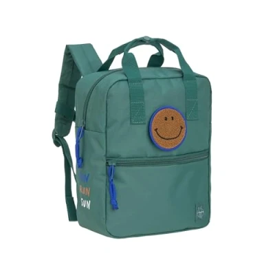 Abbildung von LÄSSIG Kinderrucksack mit Brustgurt Kindergartentasche Kindergartenrucksack 27 cm, 7 Liter, 3 Jahre/Mini Square Backpack Dark Green