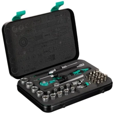 Abbildung von Wera 8100 SA 2 Zyklop Speed Knarrensatz, 1/4 Zoll metrisch, Schwarz, 42 teilig, 05003533001