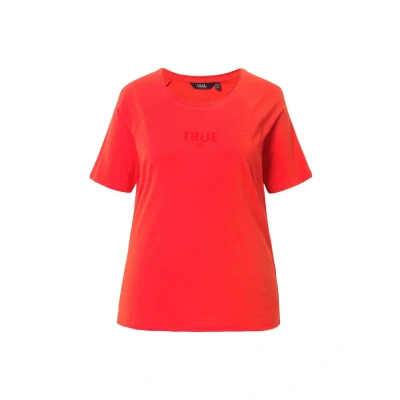 Abbildung von Ulla Popken Tshirt print, Damen, Größe: 42/44, Neon red