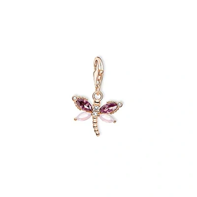 Abbildung von Thomas Sabo Damen Charm Anhänger Rosegold Libelle Club 925 Sterlingsilber 1873 323 7