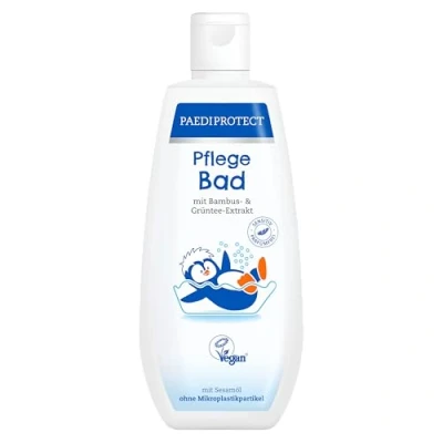 Abbildung von PAEDIPROTECT Pflegebad Baby &amp; Kinder Badezusatz 250 ml, ohne Parfüm Mikroplastik, hautschonendes Schaumbad pflegt und reinigt die Haut, spendet Feuchtigkeit Schutz, Waschgel als Entspannungsbad
