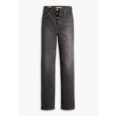 Abbildung von Levi&#039;s Ribcage FULL Length Button FLY Jeans Straight Leg, Damen, Größe: 24x32, Static noise overload
