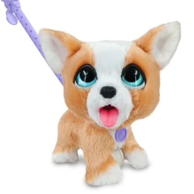 Abbildung von Just Play furReal Poop A Lots Corgi interaktives Spielzeug, 20 cm groß, hüpfender Plüschwelpe, 14 teilig, Kinderspielzeug ab 4 Jahren