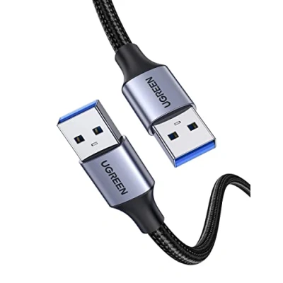 Abbildung von UGREEN USB 3.0 Kabel 5 Gbps Super Speed,Nylon auf kompatibel mit Drucker, Laptop, Festplatten, Kamera usw. (0.5M)