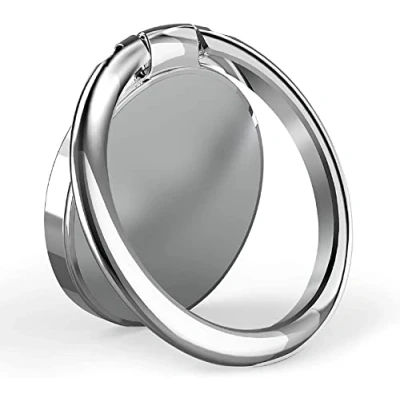 Abbildung von YGKJ Handy Ringhalter, Smartphone Fingerhalter, 360 Grad Drehung Universal Phone Ring Halterung Ringhalter Fingerhalterung Ständer Handyhalterung Kompatibel mit iPhone iPad Samsung und mehr (Silber)