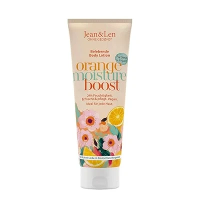 Abbildung von Jean &amp; Len Body Lotion Orange Ingwer, leichte Textur, zieht schnell ein, für alle Hauttypen geeignet, pH hautideale Formulierung, Hautcreme, ohne Parabene Silikone, vegan, 250 ml