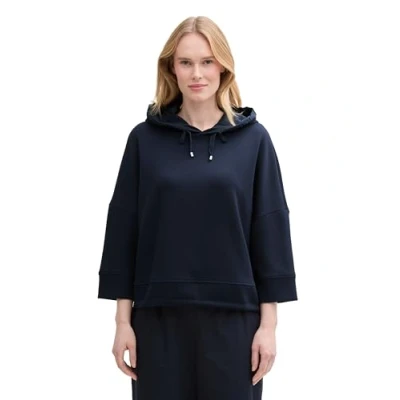 Abbildung von TOM Tailor Hoodie Sweatshirt, Damen, Größe: Small, Sky captain blue