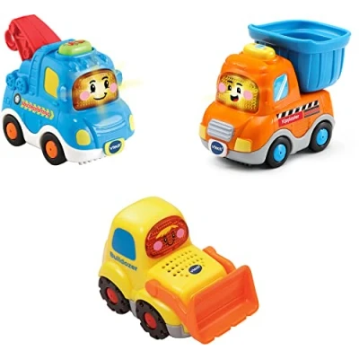 Abbildung von Vtech 80 242174 Tut Baby Flitzer 3er Set Baustellenfahrzeuge (Abschleppfahrz., Kipplaster, Bulldozer), Babyautos, Mehrfarbig