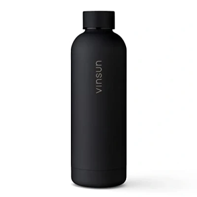 Abbildung von Vinsun Edelstahl Trinkflasche 500ml auslaufsicher, Kohlensäure geeignet, BPA frei Thermosflasche Sport, Outdoor, Schule, Uni, Fahrrad, Büro, Gym, Wandern