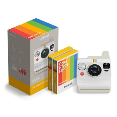 Abbildung von Polaroid Now Gen 3 Sofortbildkamera Bundle Kamera + Farbfilm (16 Fotos) Weiß (6561)