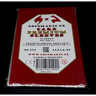 Abbildung von docsmagic.de 50 Premium 5&quot; x 7&quot; Card Sleeves 131 181 mm Photo Postcard Kartenhüllen