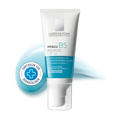 Abbildung von La Roche Posay Hyalu B5 Aquagel LSF 30, Aufpolsternde und regenerierende Anti Aging Feuchtigkeitscreme mit Hyaluron, Antioxidantien hohem Lichtschutzfaktor, 50 ml