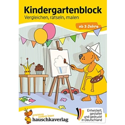 Abbildung von Kindergartenblock ab 3 Jahre Vergleichen, rätseln und malen: Bunter Rätselblock Sinnvolle Beschäftigung die Spaß macht (Übungshefte blöcke für Kindergarten Vorschule, Band 610)