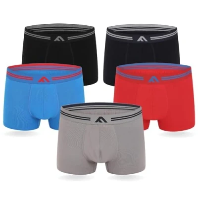 Abbildung von FM London herren (5er pack) Bambus boxershorts Boxer Shorts, Hell Sortiert, L EU