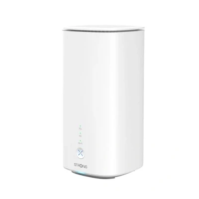 Abbildung von STRONG 5G WLAN Router Wi Fi 6 AX3000 Mobiler Hotspot Bis zu 3,2 Gbps 2 LAN Anschlüsse 1 + 2,5 Betrieb mit Nano SIM Aller Netzbetreiber Einfache Installation weiß