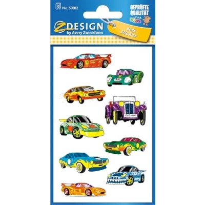 Abbildung von AVERY Zweckform 53882 Kinder Sticker Autos 27 Aufkleber
