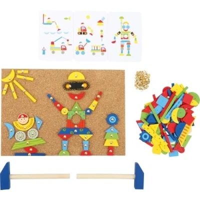 Abbildung von small foot Hämmerchenspiel aus Kork und Holz, inkl. Zubehör, für kreativen Spaß ab 6 Jahre, 3944