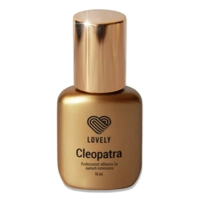 Abbildung von LOVELY Wimpernkleber CLEOPATRA Trocknungszeit SOFORT, bis zu 8 Wochen Halt, sehr beständig &amp; ideal für Allergiker schneller Kleber professionelle Wimpernverlängerung 10ml Schwarz