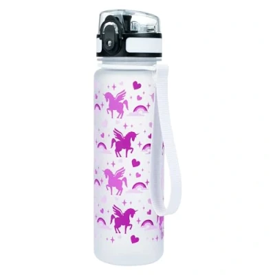 Abbildung von Baagl Kinder Trinkflasche Auslaufsicher Wasserflasche 500ml, Schule und Sport Flasche für Jungen Mädchen Tritan (Königliches Einhorn)