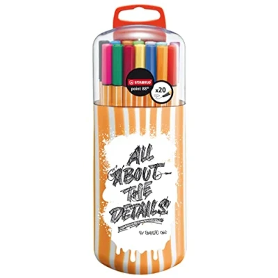 Abbildung von Fineliner STABILO point 88 20er Zebrui Snooze One Edition mit 20 verschiedenen Farben