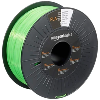 Abbildung von Amazon Basics 3D Drucker Filament aus PLA Kunststoff, 1.75 mm, Neongrün, 1 kg Spule