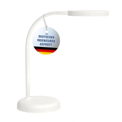 Abbildung von Maul Schreibtischlampe LED MAULjoy Kleine mit Standfuß Moderne Tischlampe für Schreibtisch, Büro Flexible Lampe 3000K warmweißem Licht Weiß