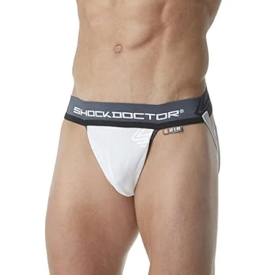 Abbildung von Shock Doctor ShockDoctor Herren Tiefschutz Suspensorium Tasche ohne Cup, White, M