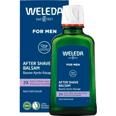 Abbildung von WELEDA Bio FOR MEN After Shave Balsam, erfrischendes Naturkosmetik Balsam zur Pflege und Beruhigung der Haut nach Rasur, Lotion für reichhaltige Schutz vor dem Austrocknen (1 x 100 ml)