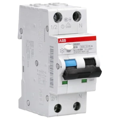 Abbildung von ABB FI/LS Schalter DS201A B16/0,03 6kA 1P+N Typ A B16 30mA