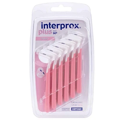 Abbildung von Interprox plus Interdentalbürsten rosa nano 0,38 mm (6 Stück)