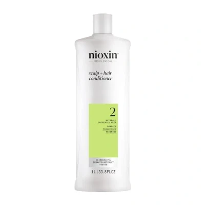 Abbildung von Nioxin Scalp + Hair System 2 Conditioner Haarspülung für unbehandeltes, sichtbar dünner werdendes Haar mit Biotin, Koffein &amp; Niacinamid (1 l)
