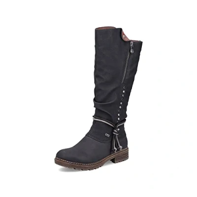 Abbildung von Rieker Damen Winterstiefel Z4759, Frauen Stiefel, wasserabweisend, riekerTEX,uebergangsschuhe,Winterboots,schnürstiefel,schwarz (01),41 EU / 7.5 UK