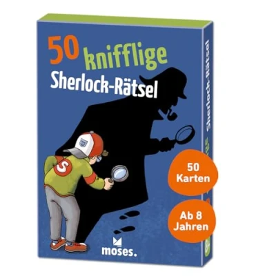 Abbildung von moses. 50 knifflige Sherlock Rätsel l spannende Kriminalfälle Rätselspaß für Kinder ab 8 Jahren, White