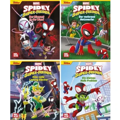 Abbildung von Nelson Mini Bücher: 4er Marvel Spidey und seine Super Freunde 5 8: 4 spannende Abenteuer im Set Geschichten ab 3 Mitnahmeformat (Nelson Ein großer Spaß kleinen Format)