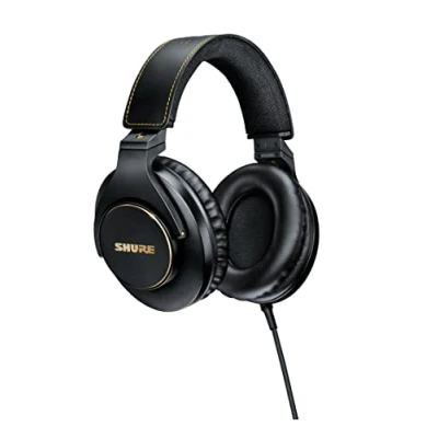 Abbildung von Shure SRH840A Over Ear Kabel Kopfhörer für kritisches Hören und Überwachung, professionelles Headset, überlegener detaillierter Klang, zusammenklappbares Design 2022 Version