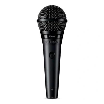 Abbildung von Shure PGA58 Dynamisches Mikrofon Handheld für Gesang mit Cardioid Aufnahmemuster, diskreter Ein/Aus Schalter, Standadapter und Reißverschlussbeutel (PGA58 XLR E)
