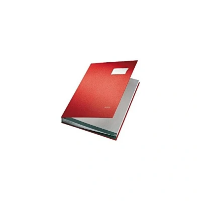 Abbildung von Leitz, Unterschriftsmappe, 20 Fächer, Überzug PP, Rot, 57000025