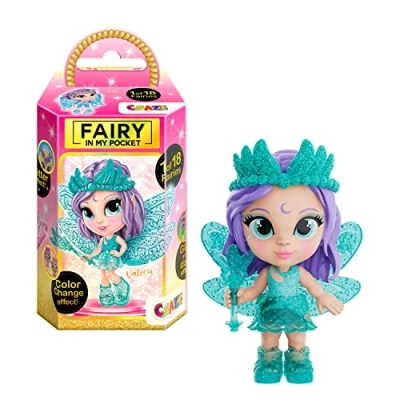 Abbildung von CRAZE Fairy In My Pocket Fee Puppe mit Flügel, Spielzeug zum Sammeln Spezialeffekten wie Glitzer, Leuchten im Dunkeln und Farbwechsel