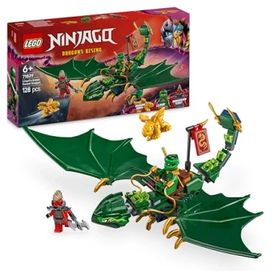 Abbildung von LEGO NINJAGO Lloyds grüner Walddrache Spielzeug Drache mit 2 Minifiguren Drachenfigur beweglichem Schwanz, Hals, Beine &amp; Flügel Geschenkidee für Jungen und Mädchen ab 6 Jahren 71829