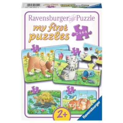 Abbildung von Ravensburger Kinderpuzzle 06951 Niedliche Haustiere my first Puzzle mit 2,4,6,8 Teilen für Kinder ab 2 Jahren, White