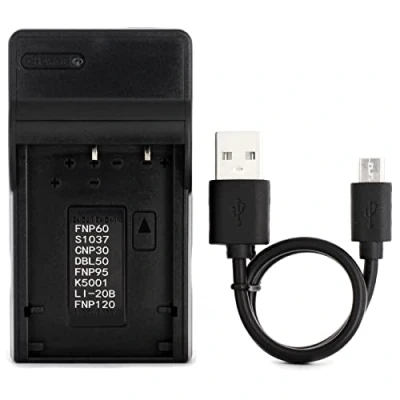 Abbildung von NP 120 USB Ladegerät für Fujifilm FinePix 603, F10, F10 Zoom, F11, F11 M603, M603 Zoom Kamera und Mehr