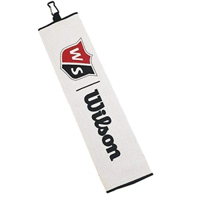 Abbildung von Wilson Unisex Adult TRI FOLD Golfhandtücher, White, One Size