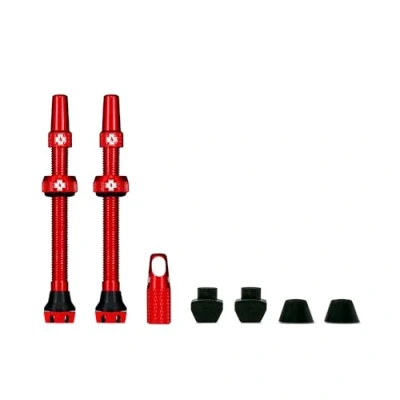 Abbildung von Muc Off Rote Presta Tubeless Ventile, 44 mm Hochwertige Anti Leck Fahrradventile mit integriertem Werkzeug zum Entfernen des Ventilkerns