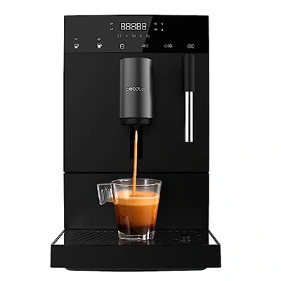 Abbildung von Cecotec Superautomatische Kompakt Kaffeemaschine Cumbia Cremmaet Compact Steam, 1350 W, 19 Bar, Thermoblock, Plug&amp;Play, personalisierter Kaffee, 5 Mahlstufen, Selbstreinigung, Dampferzeuger