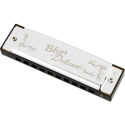 Abbildung von Fender Blues Deluxe Mundharmonika, Tonart C, 10 Löcher, Nickel Chrom, Inklusive Etui