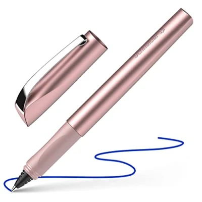 Abbildung von Schneider 186209 Ceod Shiny Tintenroller (Rechts und Linkshänder, Strichstärke M, inkl. Tintenpatrone Königsblau) Powder pink