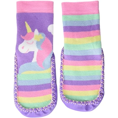 Abbildung von Playshoes Unisex Kinder Unicorn Slipper Shoes Hausschuh, Mehrfarbig, 24/25 EU